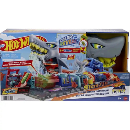 Hot Wheels - City Ultra Shark Car Wash Track Set