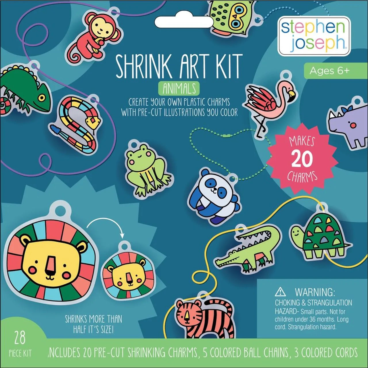 Stephen Joseph - Shrink Art Zoo | 28pc Kit Stephen Joseph - Shrink Art Zoo | 28pc Kit