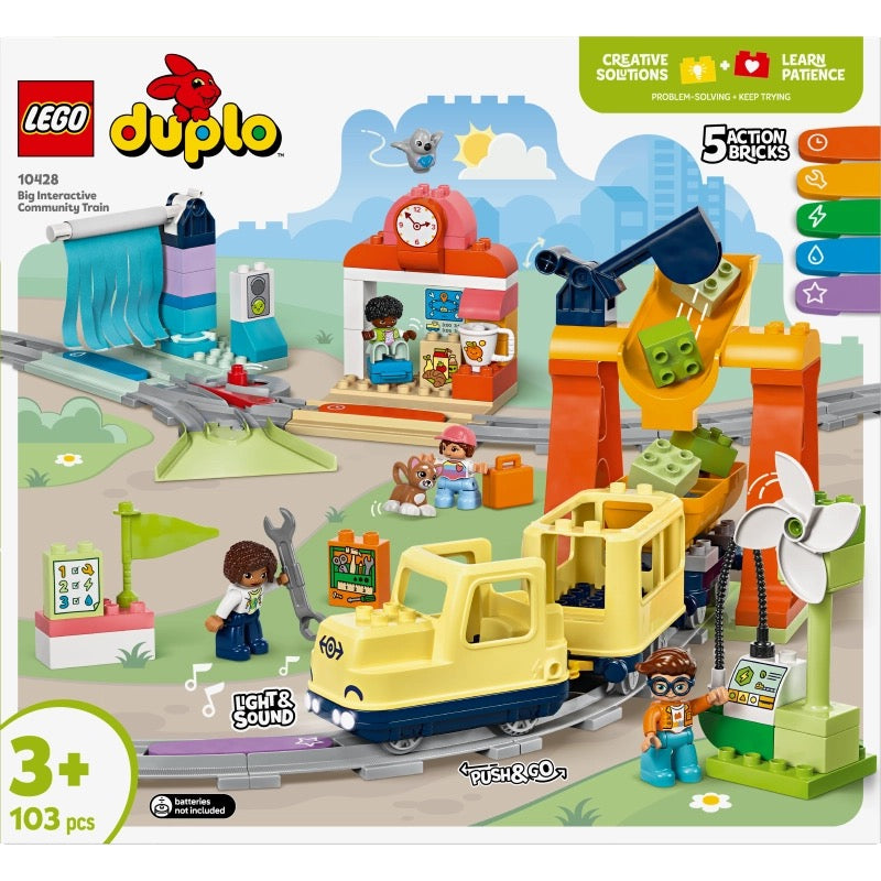 Lego - Big Interactive Community Train | 103 Pcs | 3Y+ Lego - Big Interactive Community Train | 103 Pcs | 3Y+