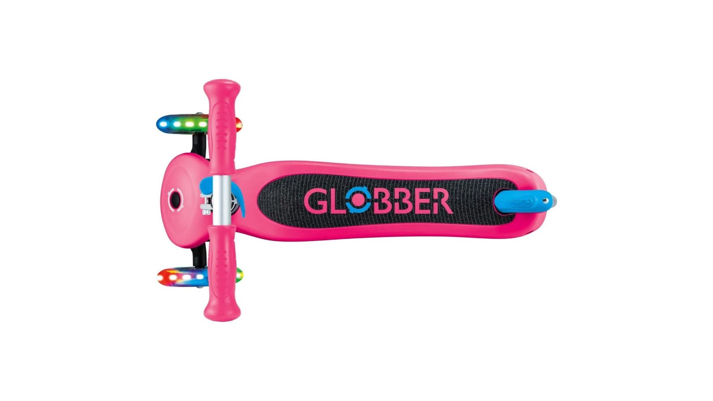 Globber - Primo Lights Scooter v2 | Fuchsia | 6Y+