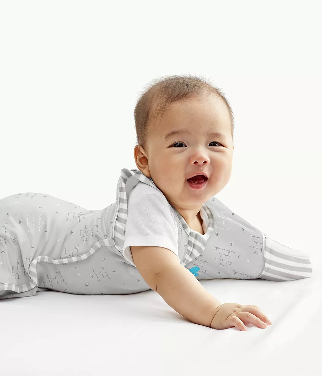 Love To Dream - Swaddle Up™ Transition Bag Lite 0.2 TOG Gray You Are My - Large Love To Dream - Swaddle Up™ Transition Bag Lite 0.2 TOG Gray You Are My - Large