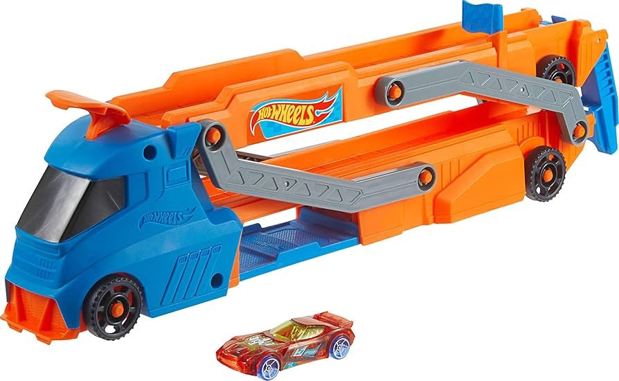 Hot Wheels - Toy Car Truck & Hauler Track Set | 1:64 Scale