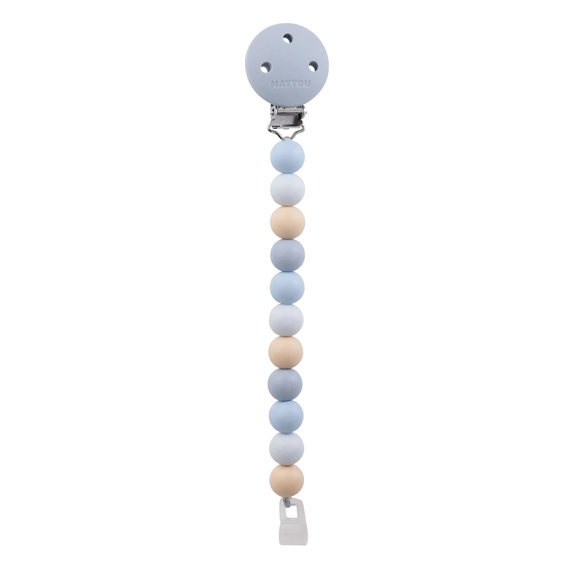 Nattou - Pacifinder Pacifier Clip | Multicolor Blue Nattou - Pacifinder Pacifier Clip | Multicolor Blue