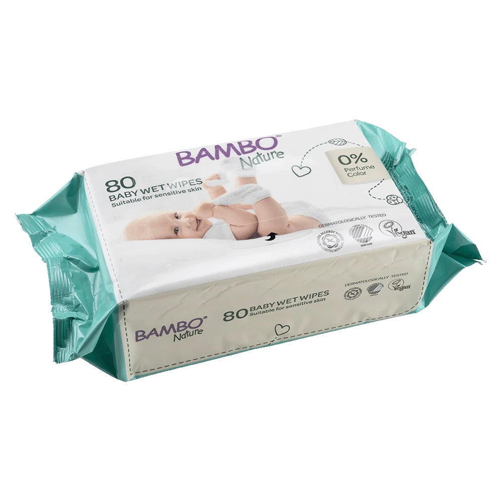 مناديل مبللة Bambo Nature | ٨٠ منديل مناديل مبللة Bambo Nature | ٨٠ منديل