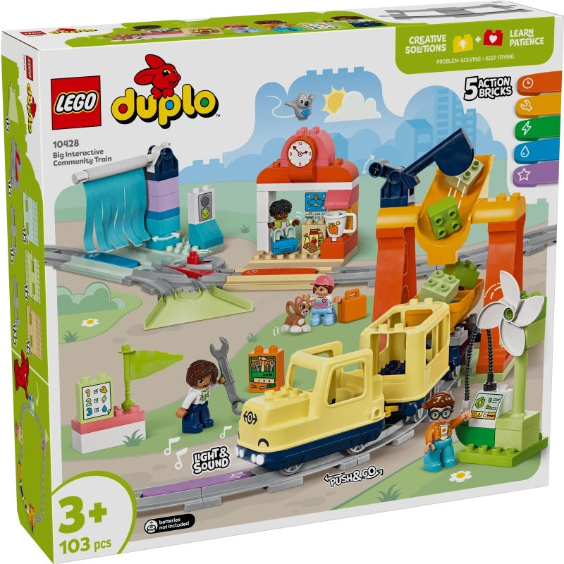 Lego - Big Interactive Community Train | 103 Pcs | 3Y+ Lego - Big Interactive Community Train | 103 Pcs | 3Y+