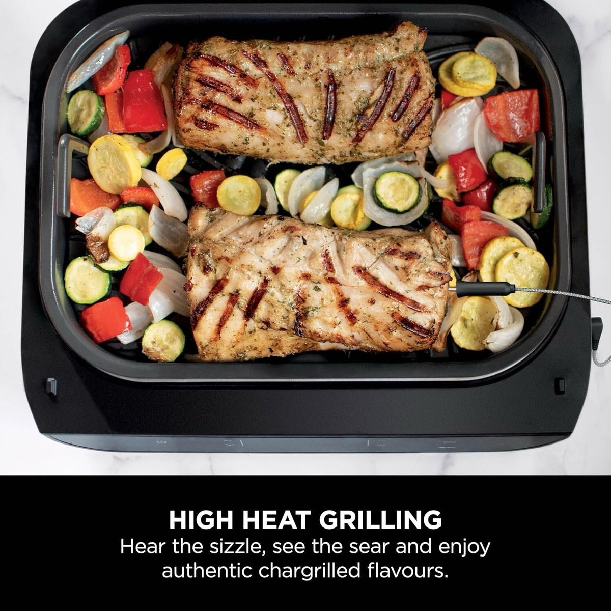 Ninja - Foodi MAX Health Grill and Air Fryer| 3.8L | 1750W | Ceramic Coated Ninja - Foodi MAX Health Grill and Air Fryer| 3.8L | 1750W | Ceramic Coated