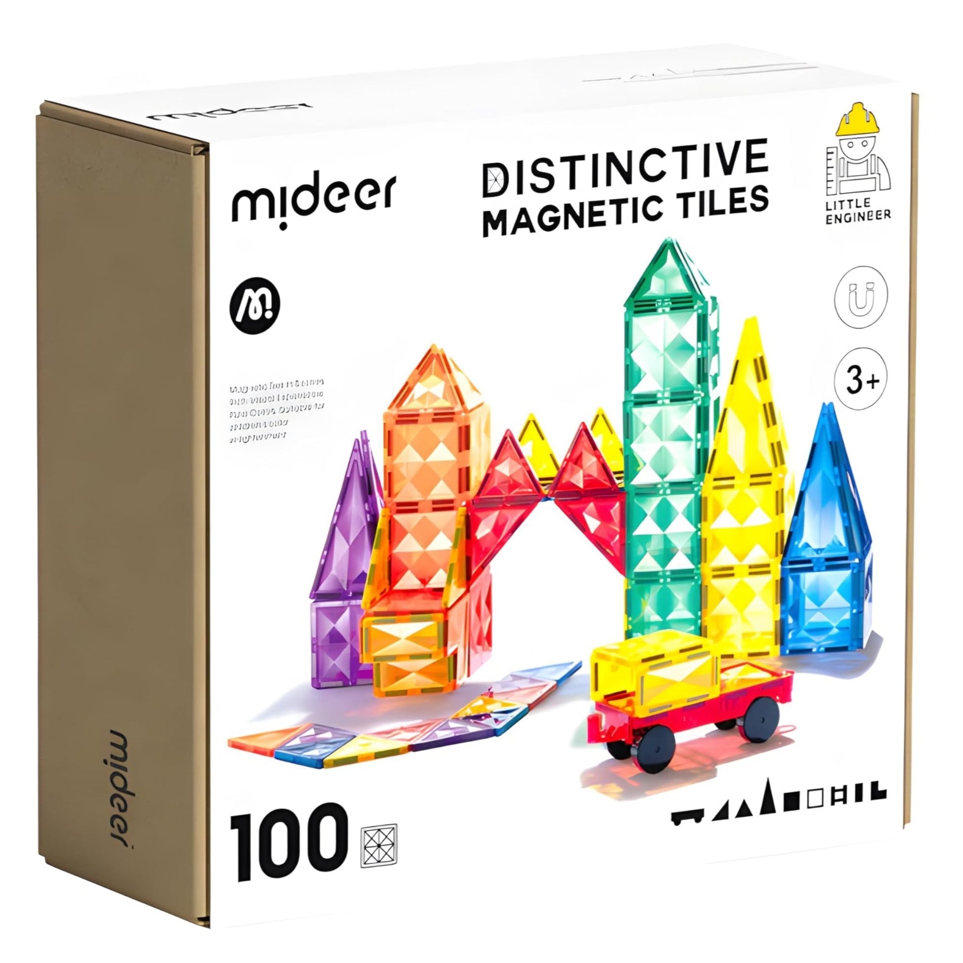 Mideer - Colorful Magnetic Tiles | 100pcs