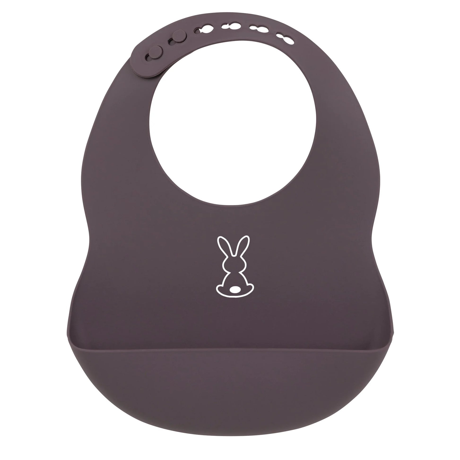 Nattou - Silicone Bib with Drip Tray | Raspberry Nattou - Silicone Bib with Drip Tray | Raspberry