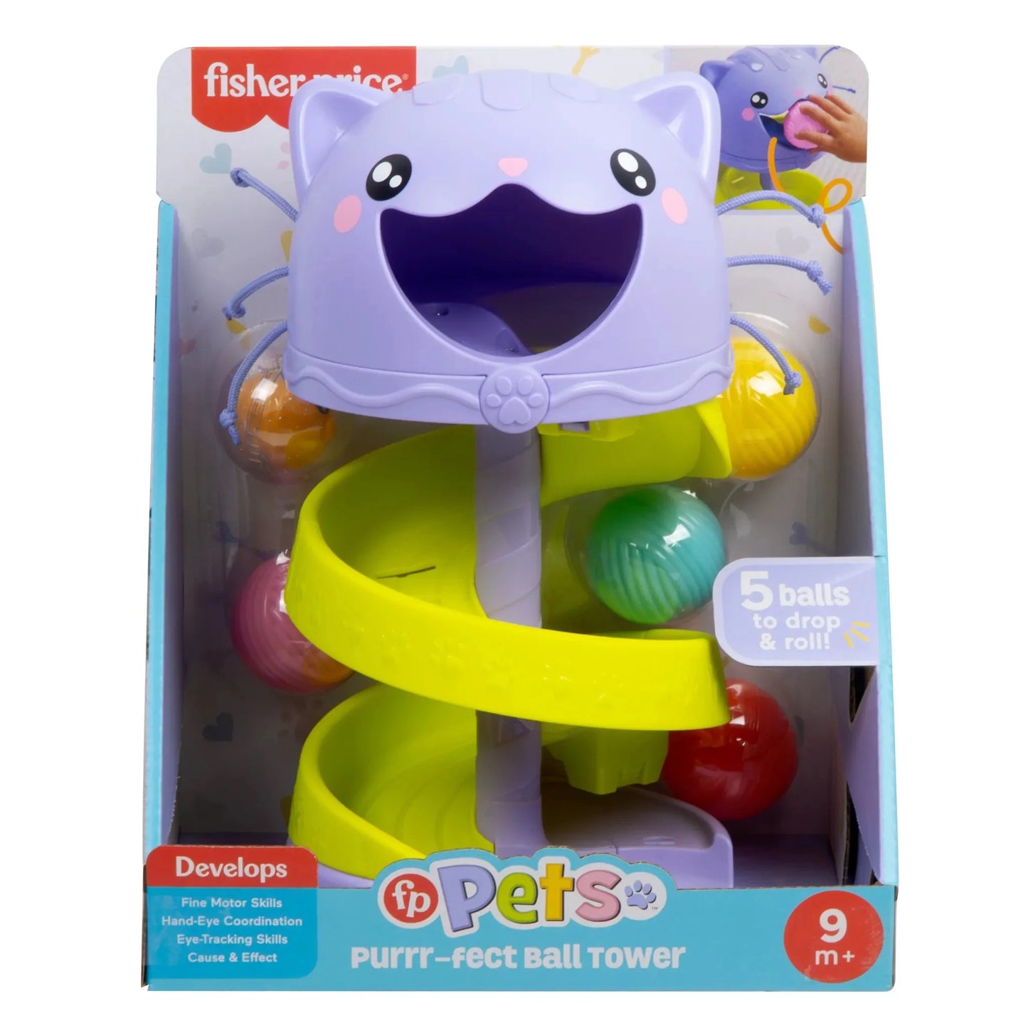 Fisher Price - برج كرة مثالي لعبة للقطط | مضمار الكرات