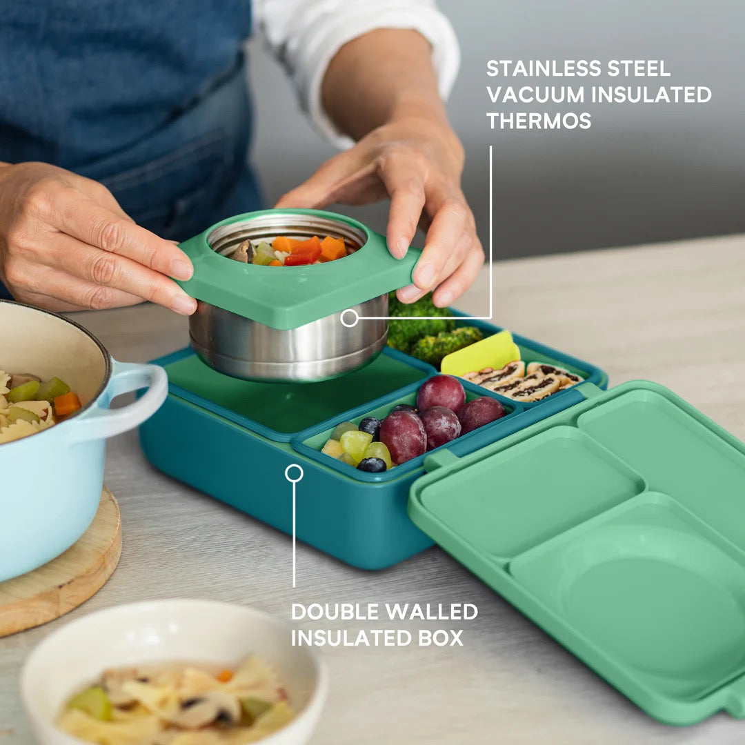 OmieBox Bento Box | With Insulated Thermos | Green Meadow OmieBox Bento Box | With Insulated Thermos | Green Meadow