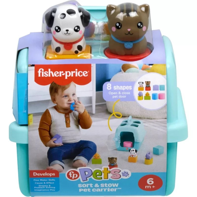 Fisher Price - لعبة حاملة الحيوانات الأليفة للفرز واللعب