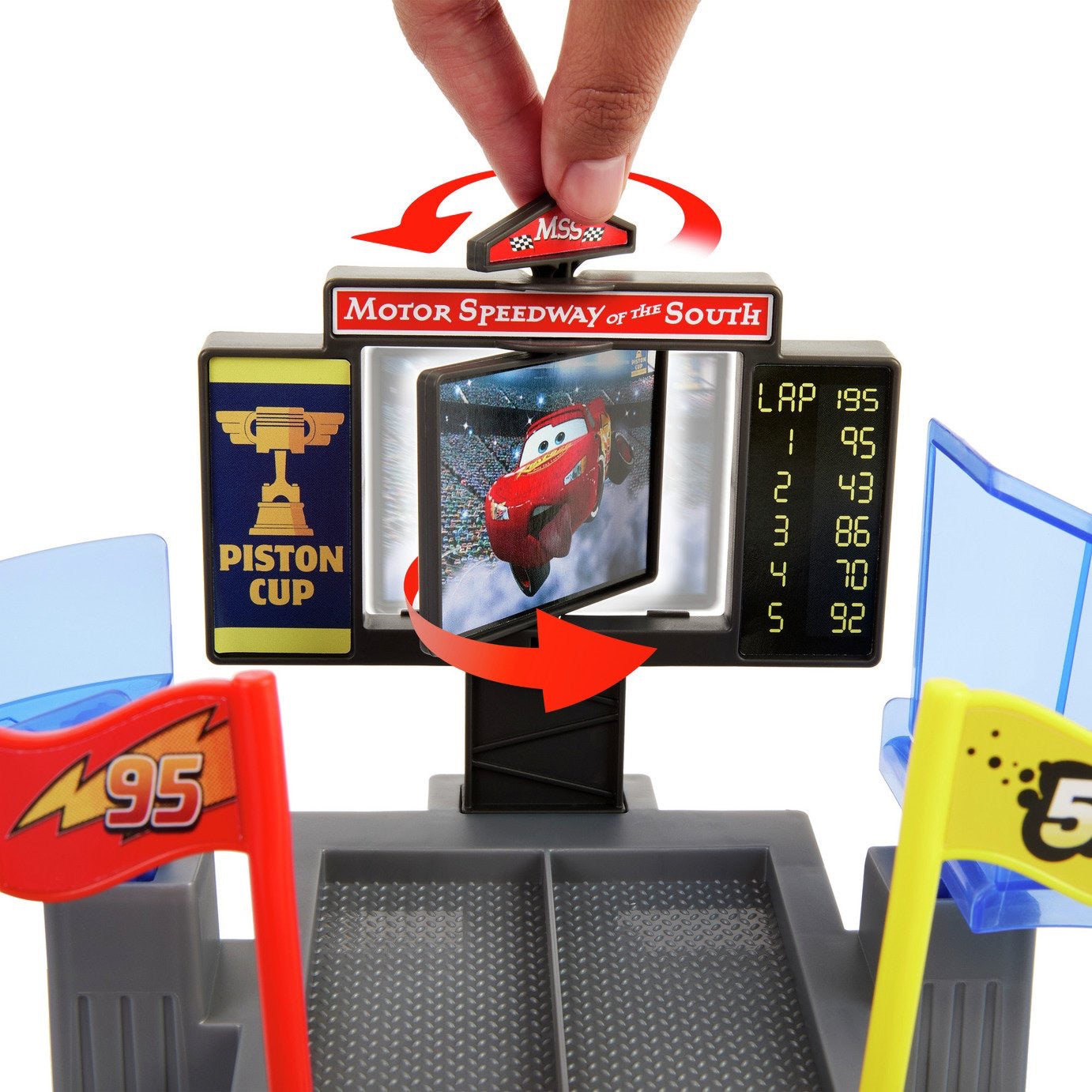 Disney Pixar Cars - Tongue-Out Lightning McQueen Playset & Toy Car