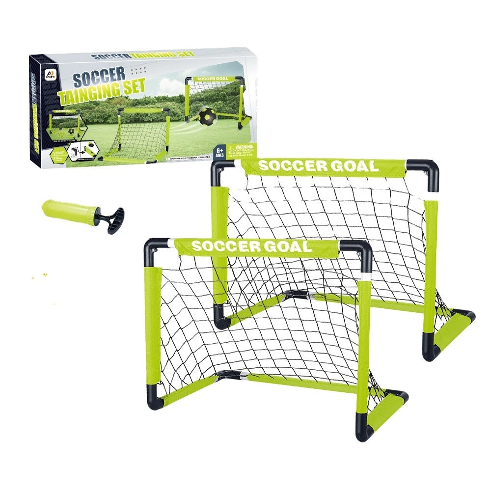 Aojie Sport - Foldable Soccer Goal Set w 5.5 " Ball | Ages 6+