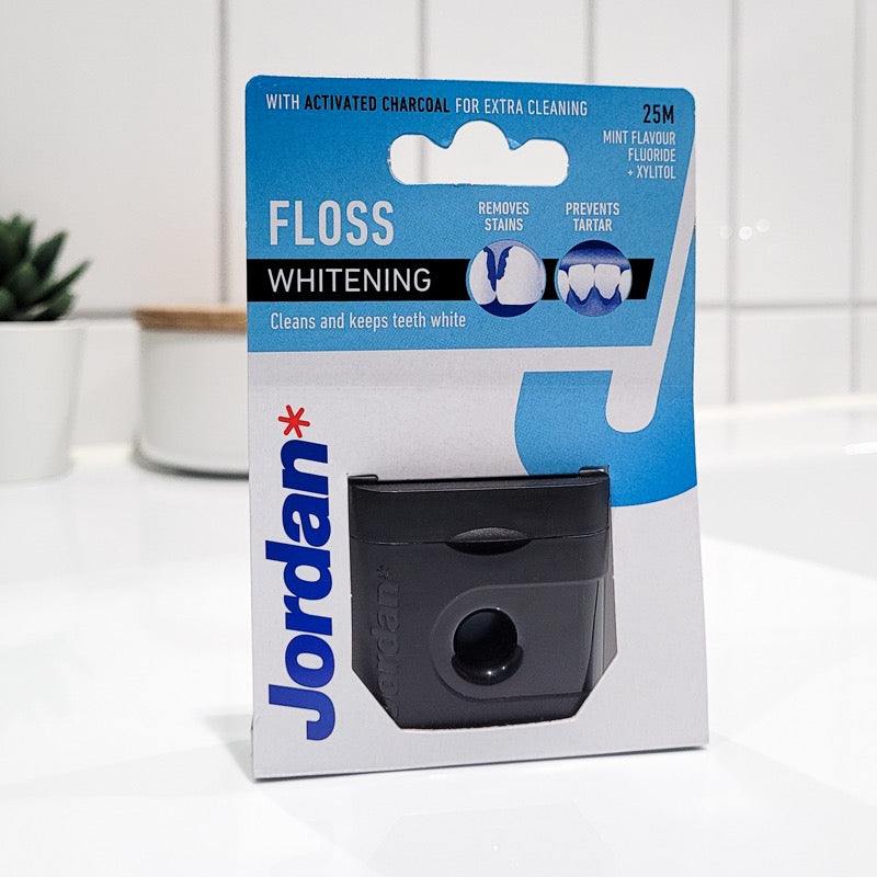 Jordan Dental Floss Whitening Mint+ Fluoride 25m Jordan Dental Floss Whitening Mint+ Fluoride 25m