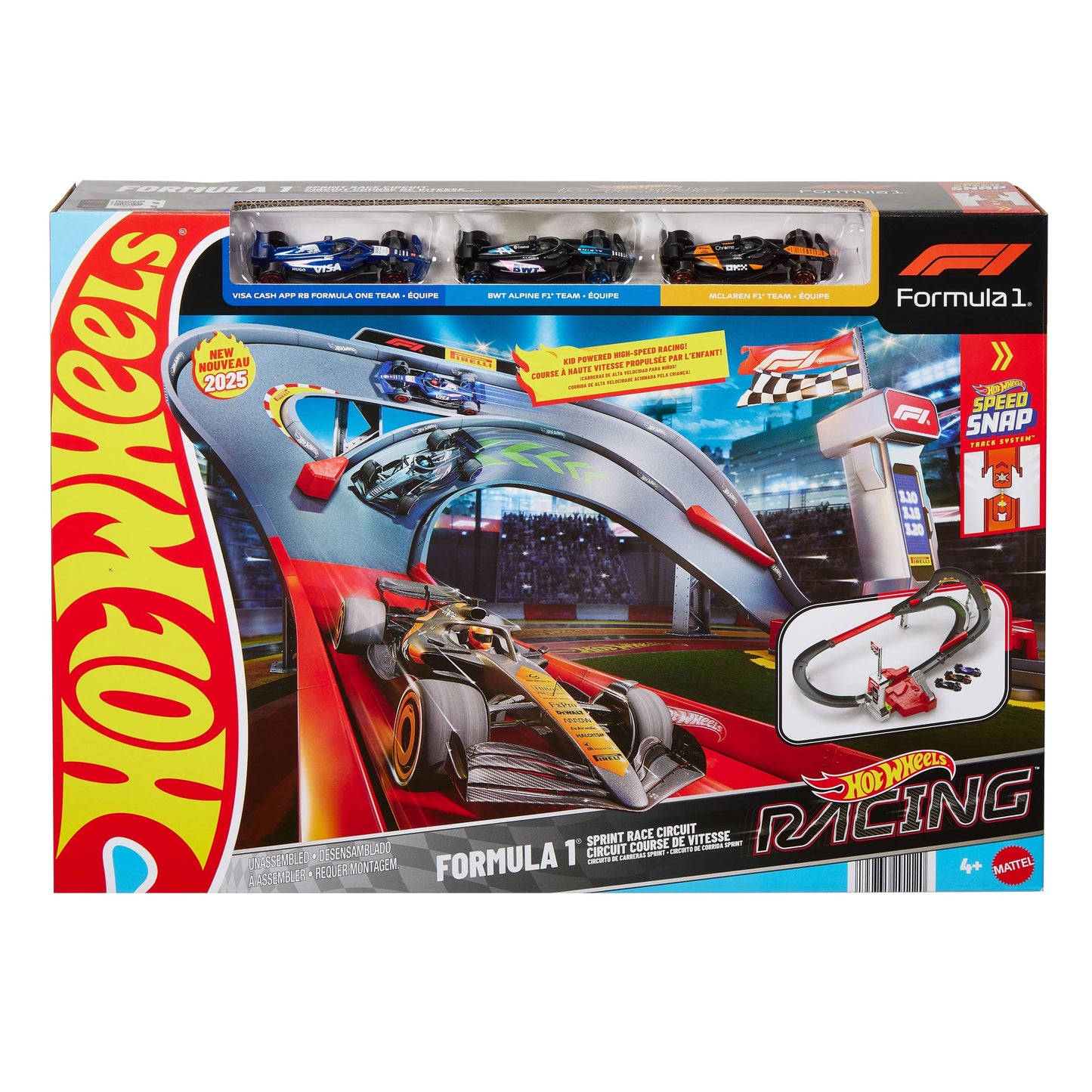 Hot Wheels - Formula 1 Track Set with 3 Die-Cast Cars