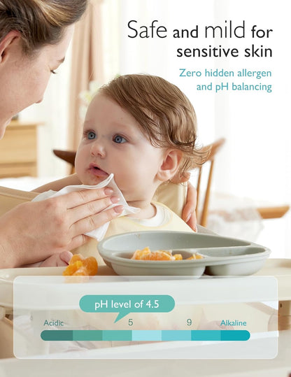 Momcozy - Largest Water Wipes Box | 8x60 Wipes