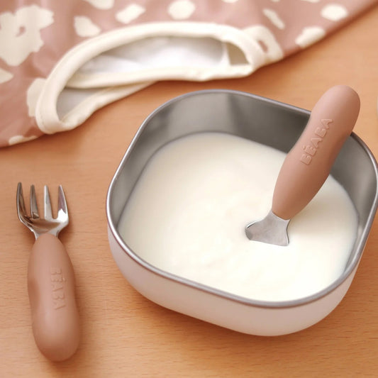 Beaba - Pre Cutlery Set Stainless Steel Cotton Candy 10m+ — BambiniJO Jordan