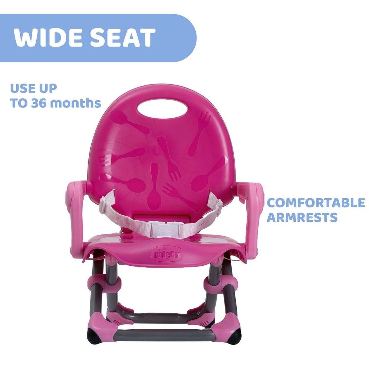 Chicco BOOSTER SEAT POCKET SNACK Pink