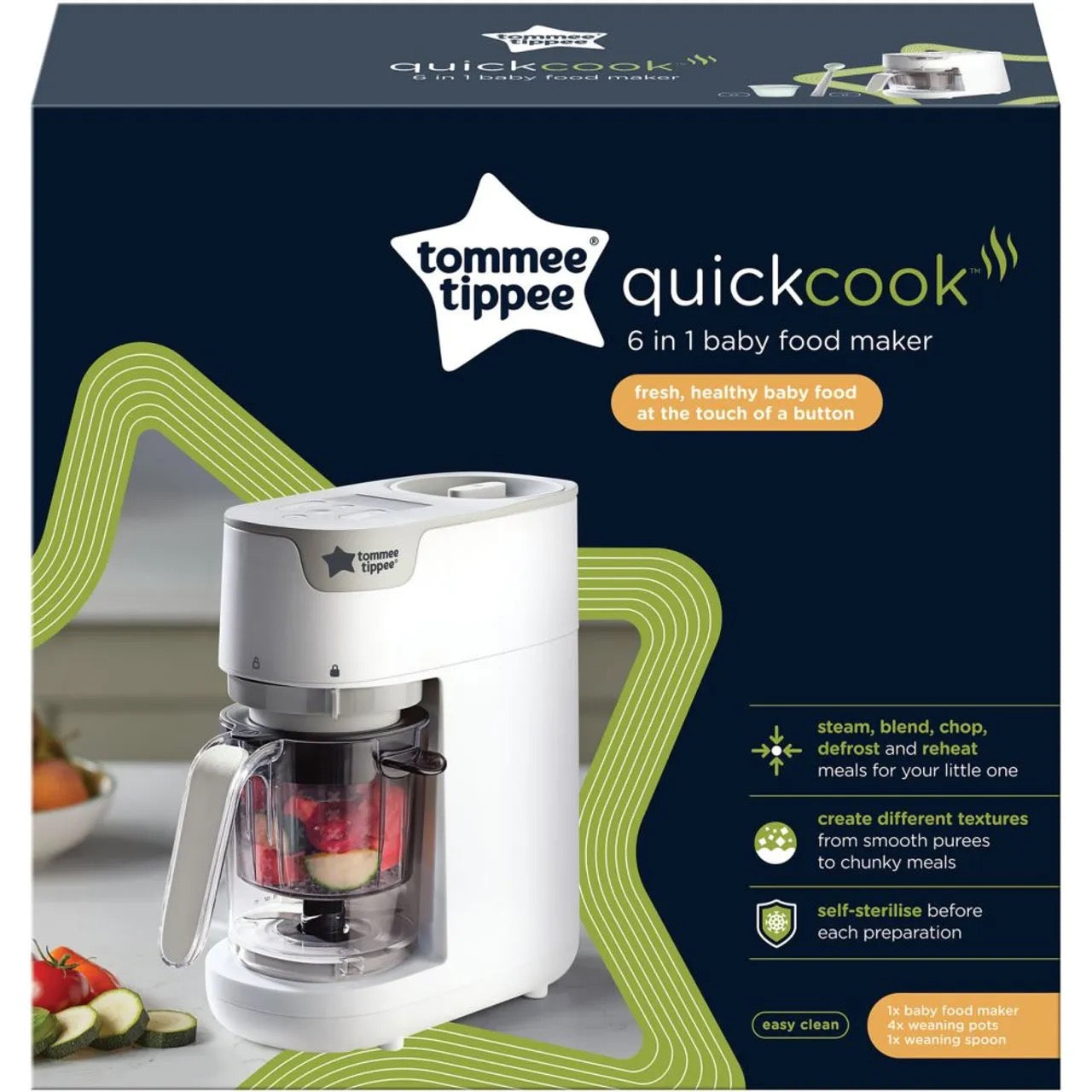 Tommee Tippee - 6-in-1 Baby Food Maker | White Tommee Tippee - 6-in-1 Baby Food Maker | White