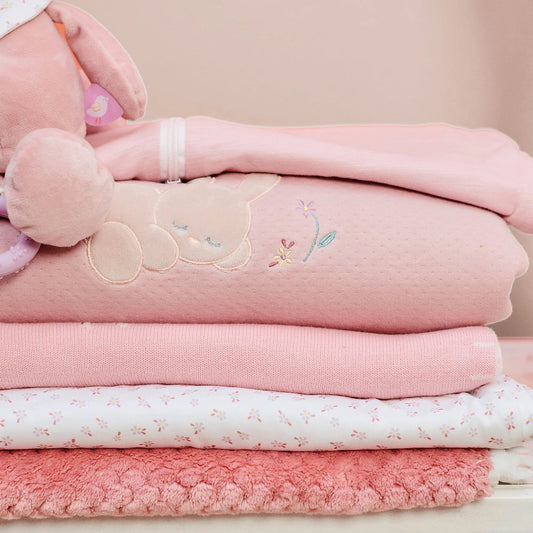 Nattou Baby Blanket 100X75 cm Alice & Pomme Old Pink — BambiniJO Jordan