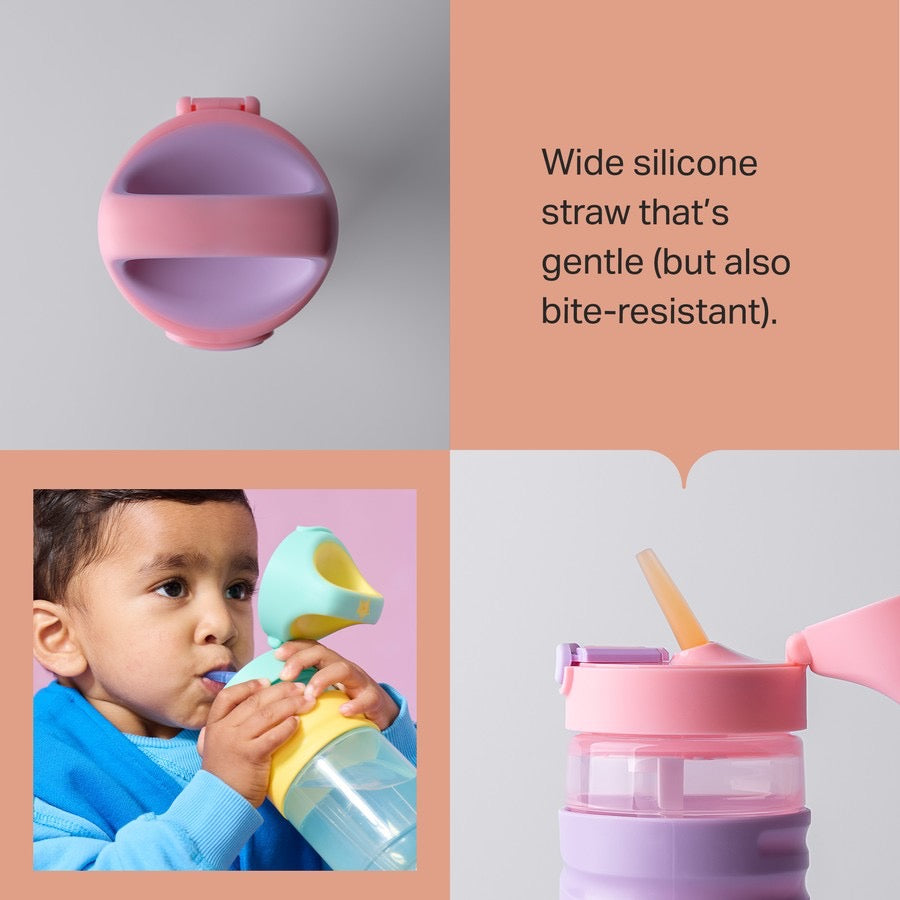 Tommee Tippee On the Go Straw Bottle 500ml | 18m+ | Pink Tommee Tippee On the Go Straw Bottle 500ml | 18m+ | Pink
