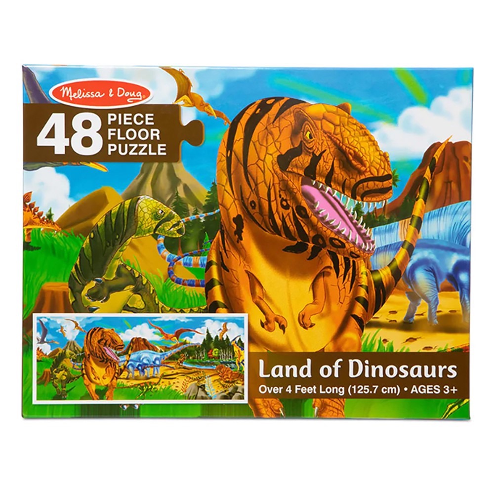Melissa & Doug Land of Dinosaurs Floor Puzzle | 48 PC Melissa & Doug Land of Dinosaurs Floor Puzzle | 48 PC