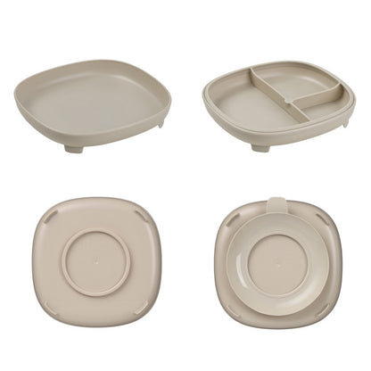 BBox - 2 in 1 Suction Plate with Divider | Latte