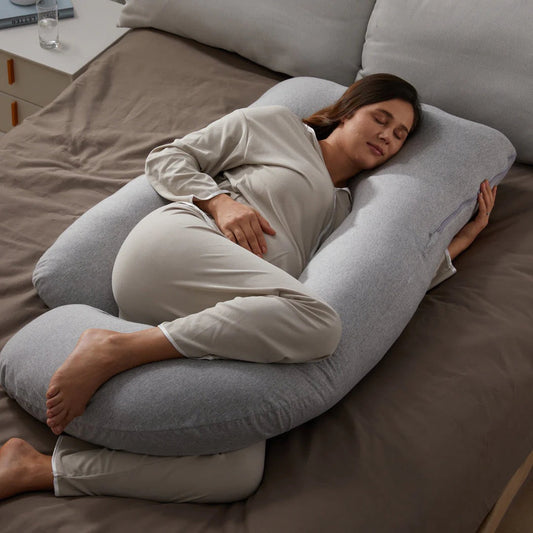 Momcozy Huggable U Shaped Maternity Body Pillow Cooling Fabric — BambiniJO Jordan