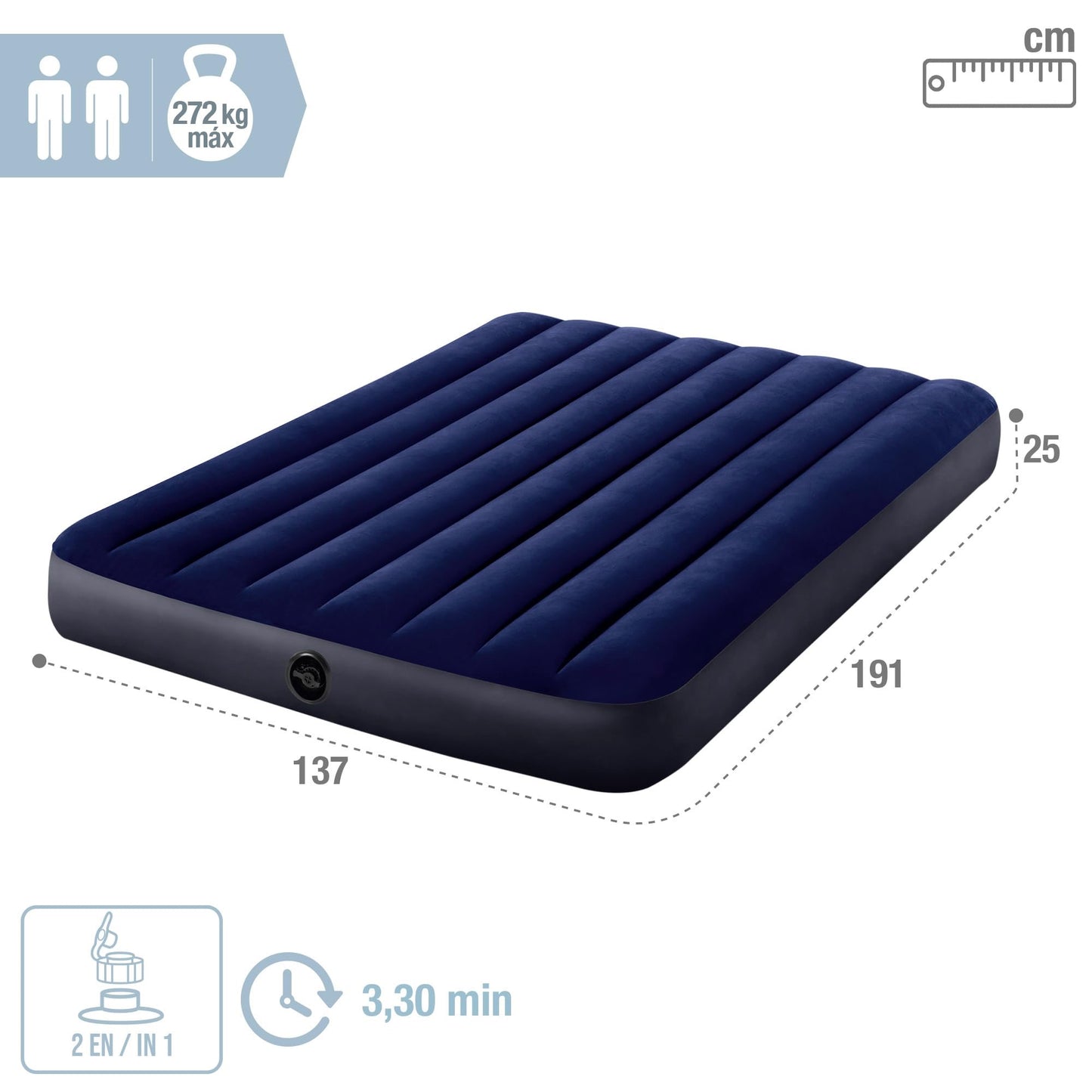 Intex - Full Dura-beam Series Classic Downy Airbed 137x191 cm