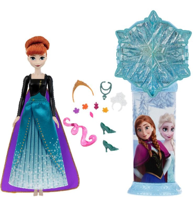 Disney Frozen - Anna Fashion Doll & Accessories | 8-Piece Set