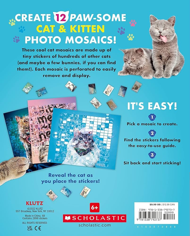 Klutz DIY Sticker Photo Mosaic: Cats & Kittens