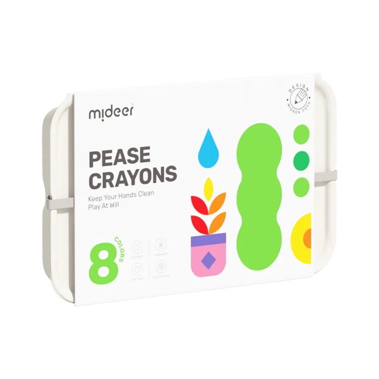 Mideer - Peas Easy Grip Beeswax Crayon | 8 Colors Mideer - Peas Easy Grip Beeswax Crayon | 8 Colors