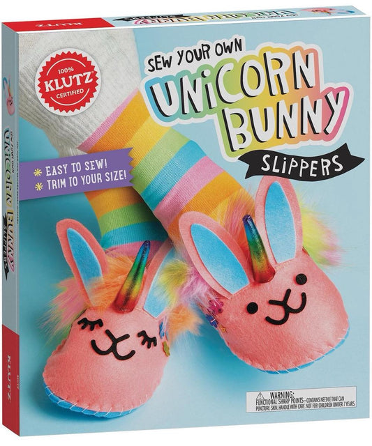 Klutz DIY Sew Your Own Unicorn Bunny Slippers