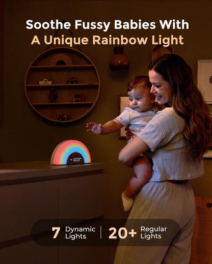 Momcozy - DreamSync Tech Smart Baby Sound Machine Rainbow Light | App Remote Control