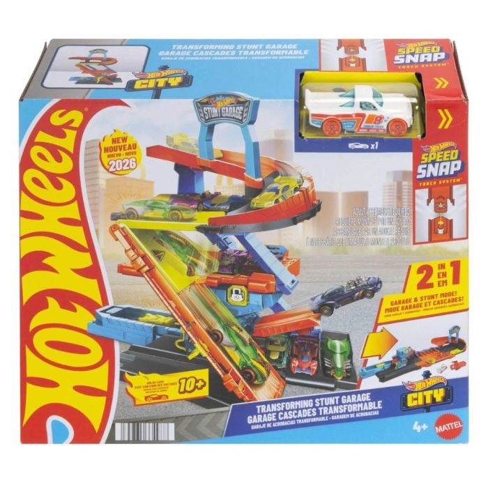 Hot Wheels - مجموعة مضمار سباق ومواقف سيارات ستانت سيتي المتحولة | 3-6 سنوات Hot Wheels - مجموعة مضمار سباق ومواقف سيارات ستانت سيتي المتحولة | 3-6 سنوات