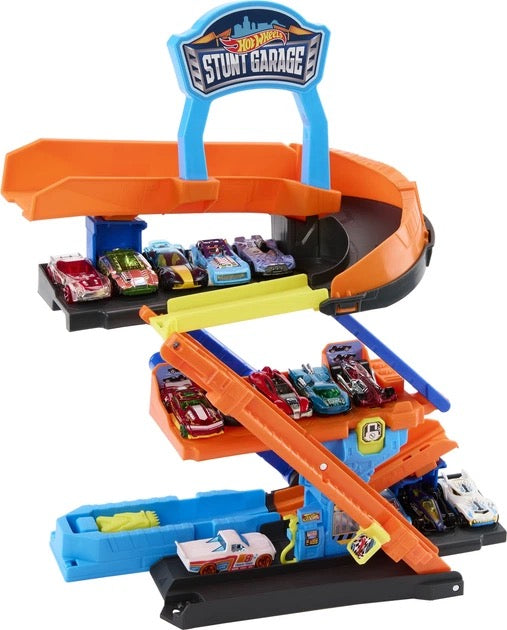 Hot Wheels - مجموعة مضمار سباق ومواقف سيارات ستانت سيتي المتحولة | 3-6 سنوات Hot Wheels - مجموعة مضمار سباق ومواقف سيارات ستانت سيتي المتحولة | 3-6 سنوات