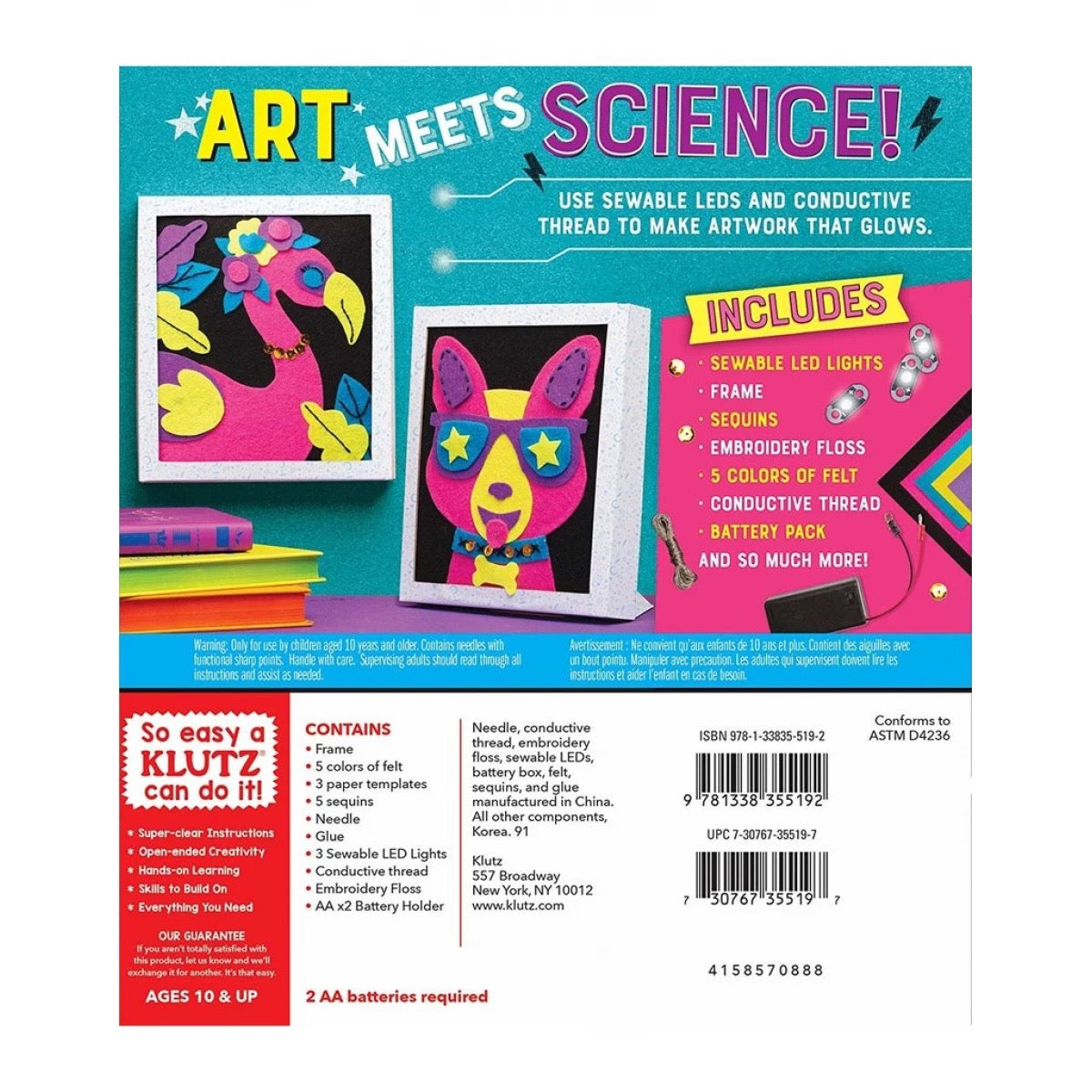 Klutz DIY Sew Your Own Light-Up Circuit Art