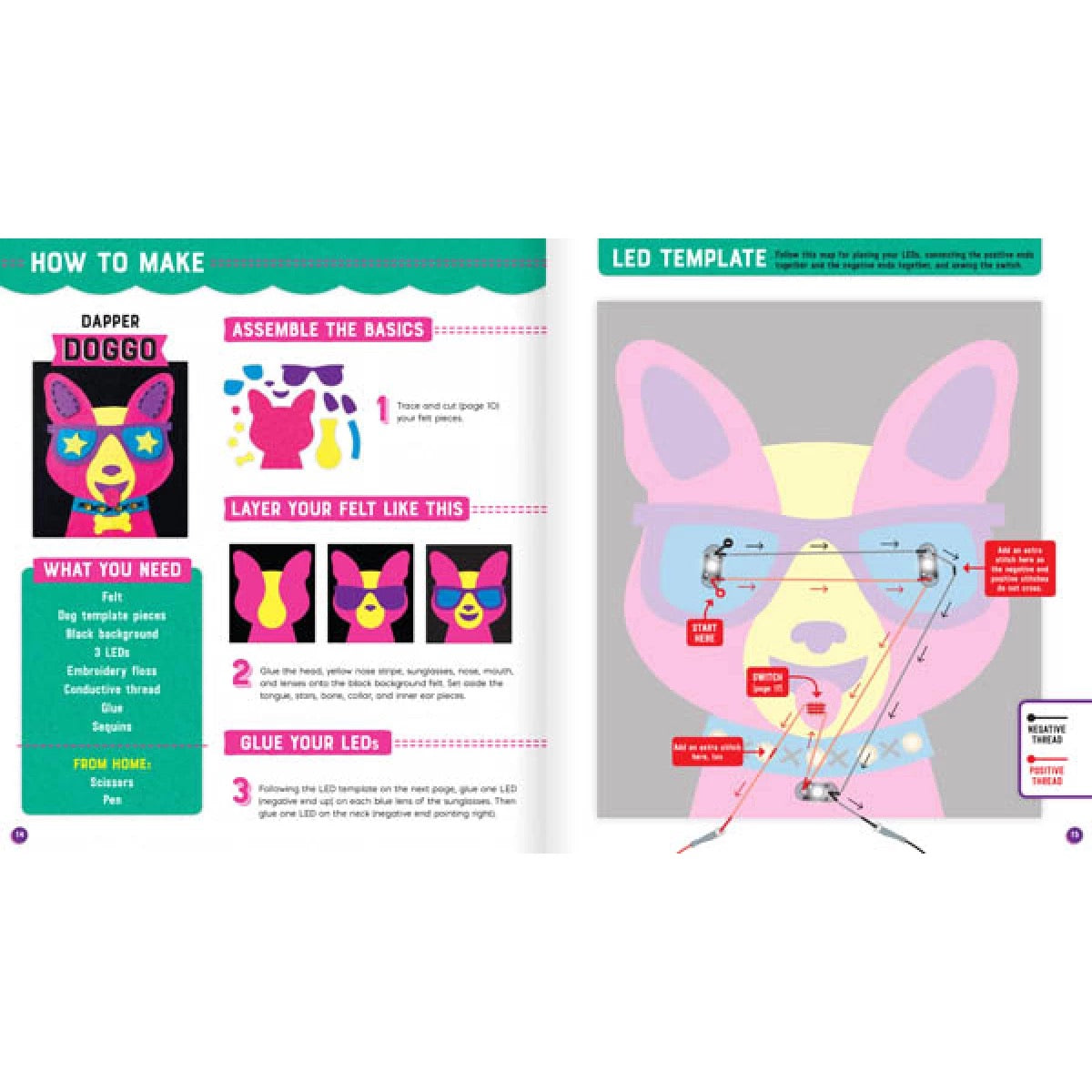 Klutz DIY Sew Your Own Light-Up Circuit Art