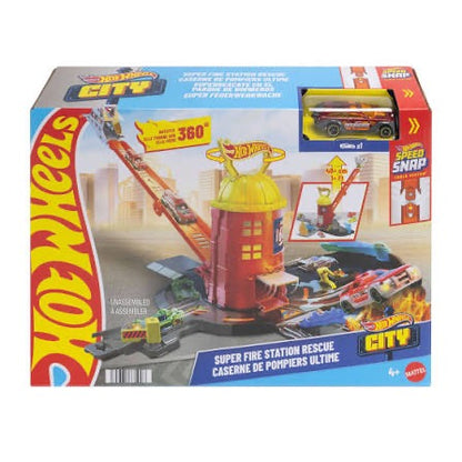 Hot Wheels - City Super Fire Station Rescue Track Set