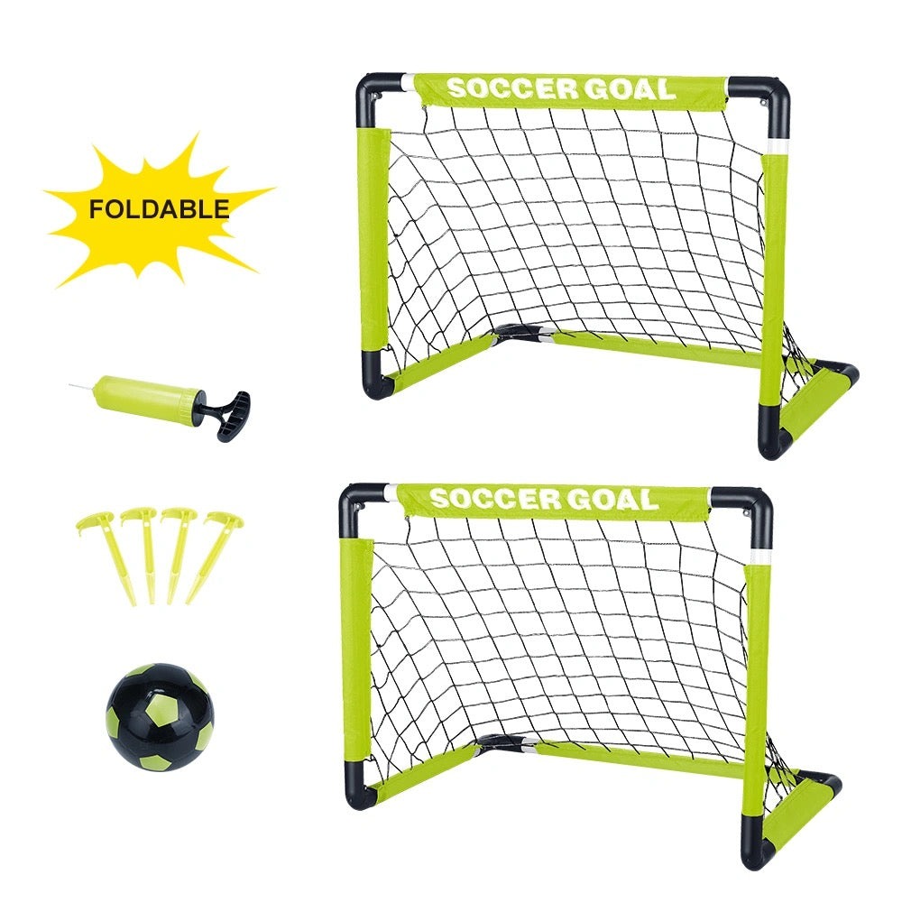 Aojie Sport - Foldable Soccer Goal Set w 5.5 " Ball | Ages 6+