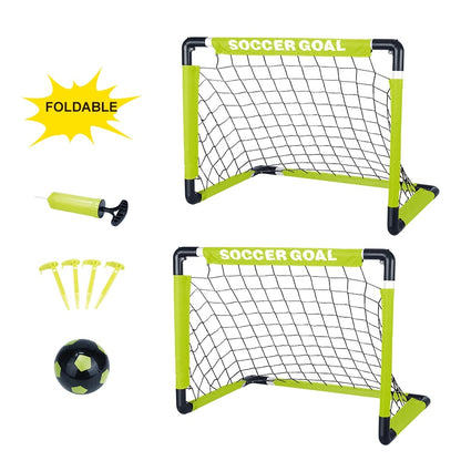 Aojie Sport - Foldable Soccer Goal Set w 5.5 " Ball | Ages 6+