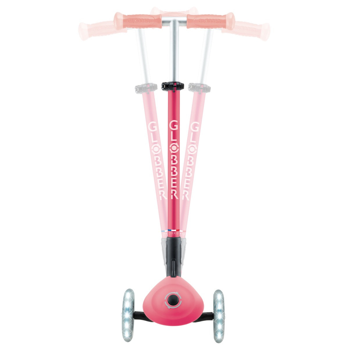 Globber - Elite Glow Lights Scooter | Coral Pink | 3Y+