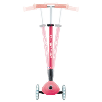 Globber - Elite Glow Lights Scooter | Coral Pink | 3Y+