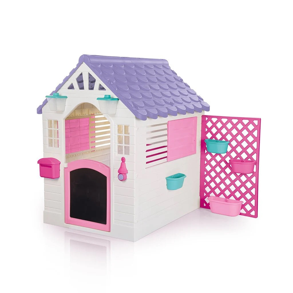 Dolu - Garden Playhouse with Fence | Pink Dolu - Garden Playhouse with Fence | Pink
