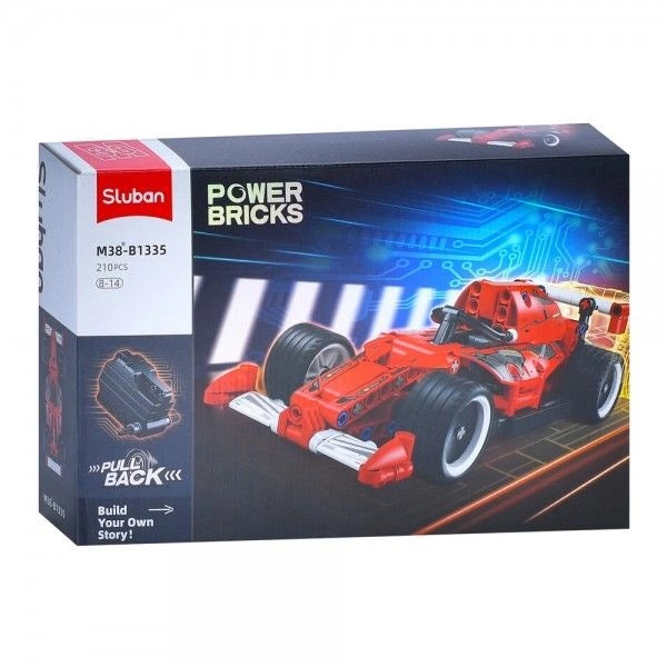 Sluban - POWER BRICKS-Formula car Pull back | 210pcs | 6Y+ Sluban - POWER BRICKS-Formula car Pull back | 210pcs | 6Y+