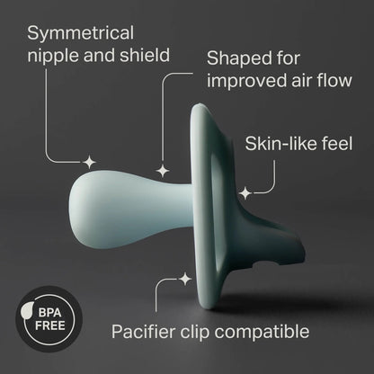 Tommee Tippee - Baby Ultralight StayPut Silicone Pacifier | Yellow & Blue | 0-6m | 2 Pack