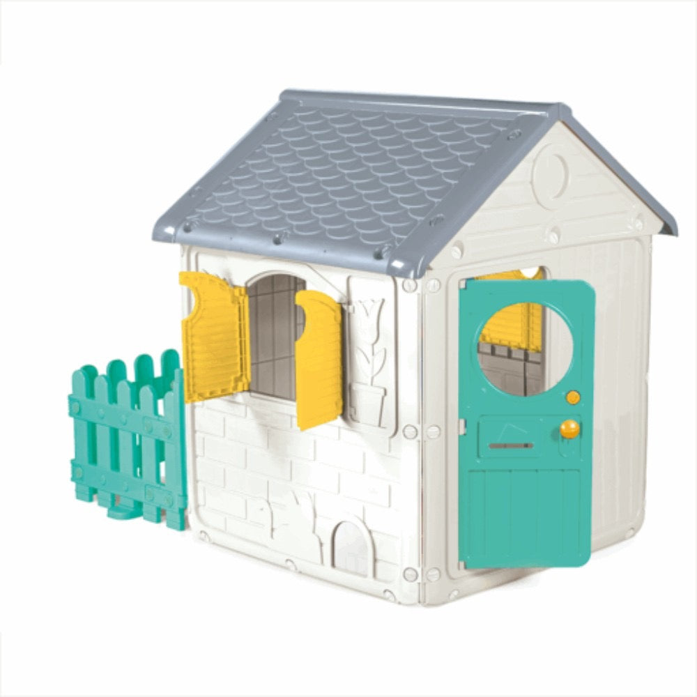 Dolu - Garden Playhouse with Fence | Grey-Green Dolu - Garden Playhouse with Fence | Grey-Green