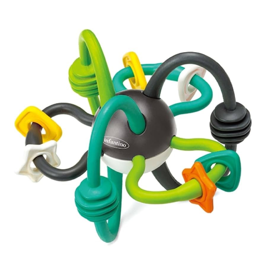 Infantino - Shake & Teethe Flexible Rattle Ball | 0M+ Infantino - Shake & Teethe Flexible Rattle Ball | 0M+