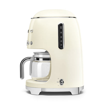 Smeg - Filter Coffee Machine Drip 10 Cups | 50's Style Aesthetic | Cream