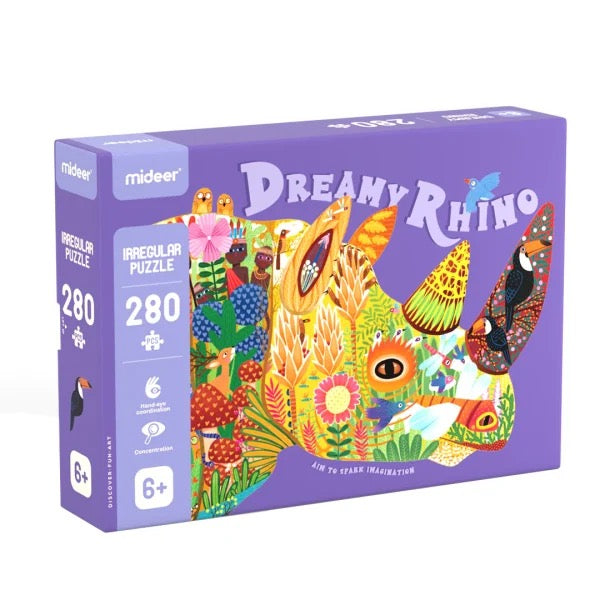 Mideer - Large Animal Shaped Puzzle Dream Rhinoceros
